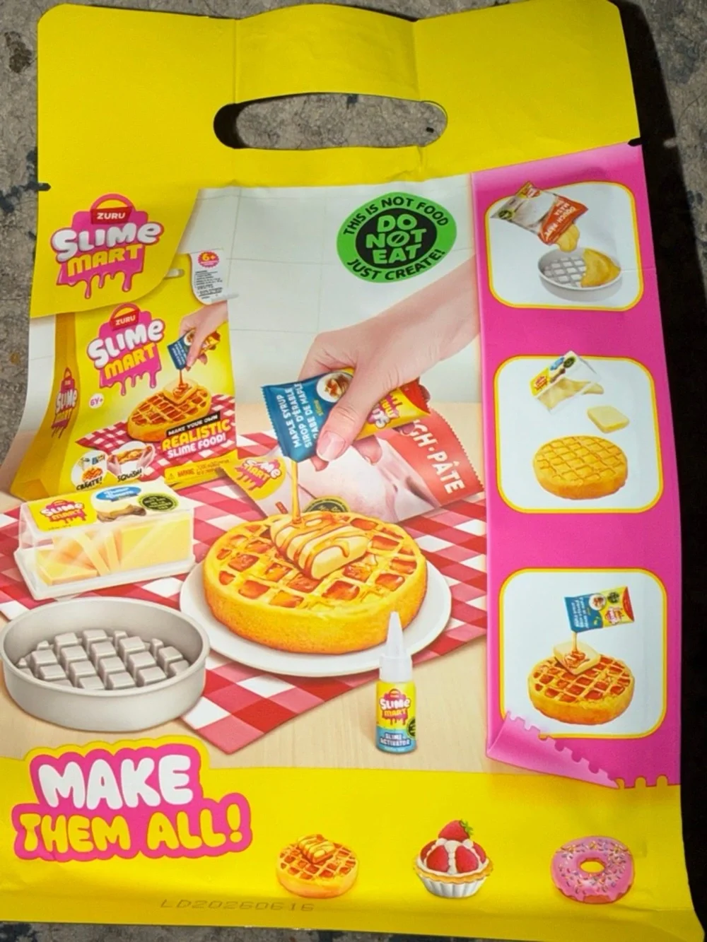 ZURU Slime Mart Realistic Slime Food - Yellow Waffle